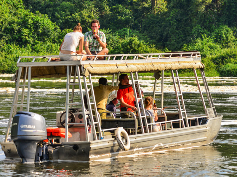 What is the Kazinga Channel boat cruise like